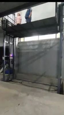 Double Mast Hydraulic Goods Lift